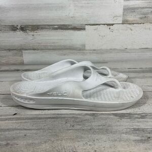 Telic Mens  Recovery Comfort Flip Flop Slip-On Sandals White Size 3XL Mens 13‎